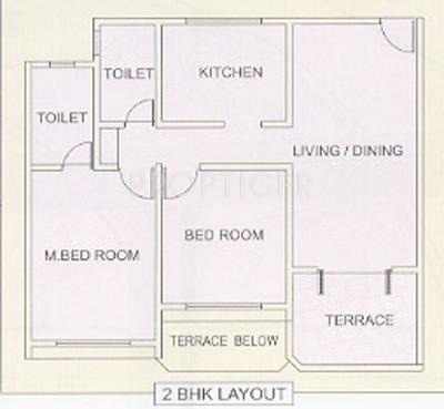 Parmar Square (2BHK+2T (1,030 sq ft) 1030 sq ft)