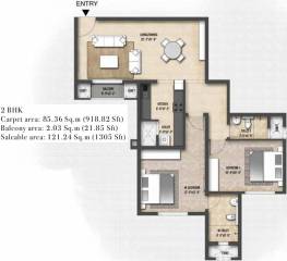 Shriram Codename Treasure Island (2BHK+2T (1,305 sq ft) 1305 sq ft)