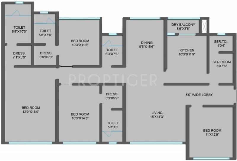Rajesh White City (4BHK+4T (2,700 sq ft) + Servant Room 2700 sq ft)