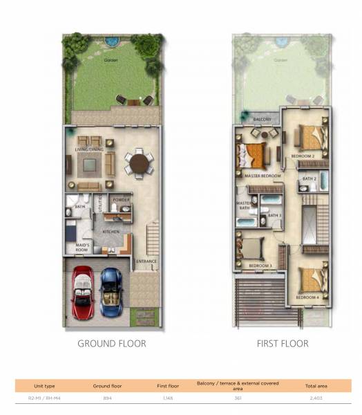 Damac Akoya Oxygen (4BHK+4T (2,403 sq ft) 2403 sq ft)