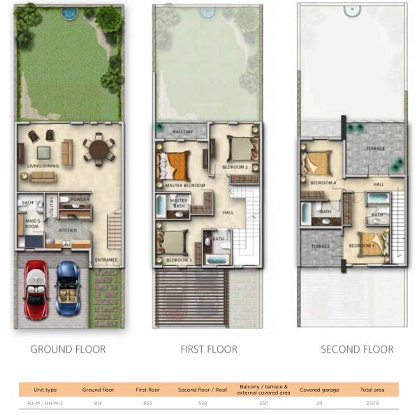 Damac Akoya Oxygen (5BHK+5T (2,579 sq ft) 2579 sq ft)