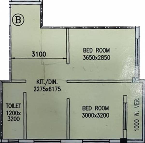 Sri Balaji Pratik Gokul Heights (2BHK+1T (554.34 sq ft) 554.34 sq ft)