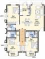 Doshi Tranquil Floor Plan (3BHK+3T)