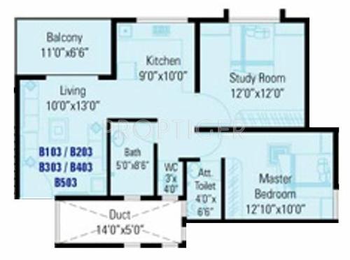Shivtara Tara Green (2BHK+2T (900 sq ft) 900 sq ft)