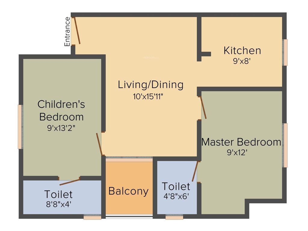 The Nest The Nest Aspire (2BHK+2T (855 sq ft) 855 sq ft)