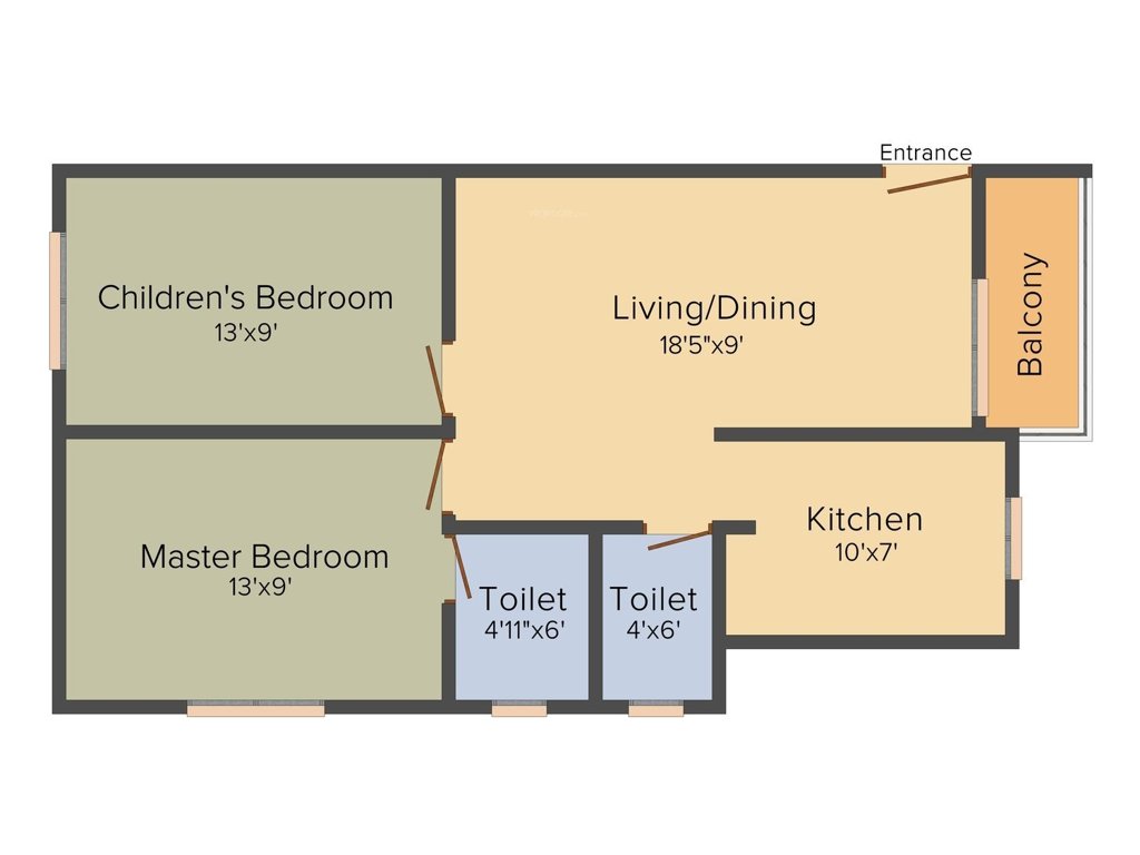 The Nest The Nest Aspire (2BHK+2T (865 sq ft) 865 sq ft)