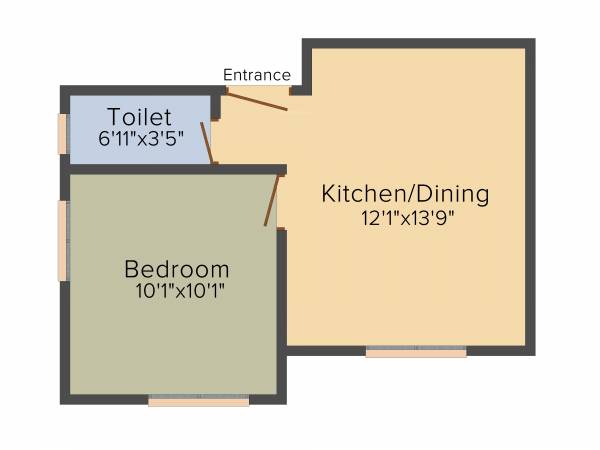 Siddhi Vinayak Maa Tara Apartment (1BHK+1T (469 sq ft) 469 sq ft)