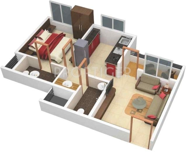 Sara Sara City Phase 3 (1BHK+1T (612 sq ft) 612 sq ft)