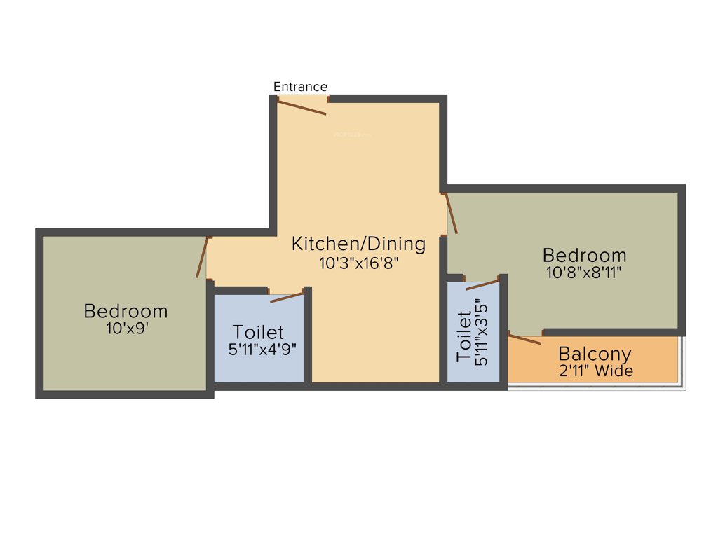 Siddhi Vinayak Vinayak Apartment 2 (2BHK+2T (708 sq ft) 708 sq ft)