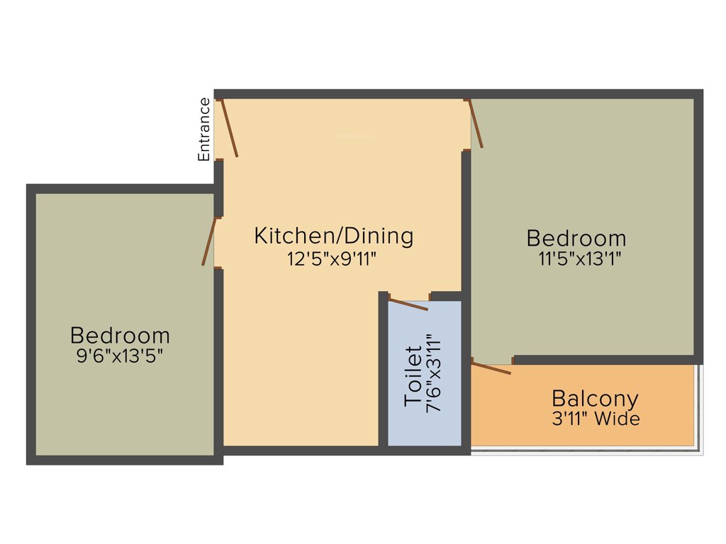 Siddhi Vinayak Vinayak Apartment 2 (2BHK+1T (803 sq ft) 803 sq ft)