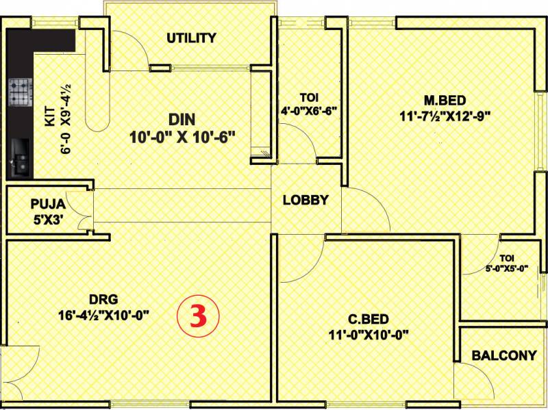 Vasavi Elite (2BHK+2T (933 sq ft) + Pooja Room 933 sq ft)