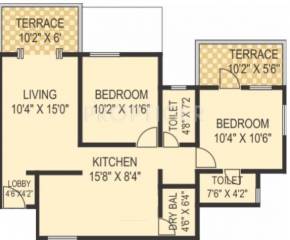 Gauree Star Woods (2BHK+2T (920 sq ft) 920 sq ft) Gauree Star Woods (2BHK+2T (920 sq ft) 920 sq ft)