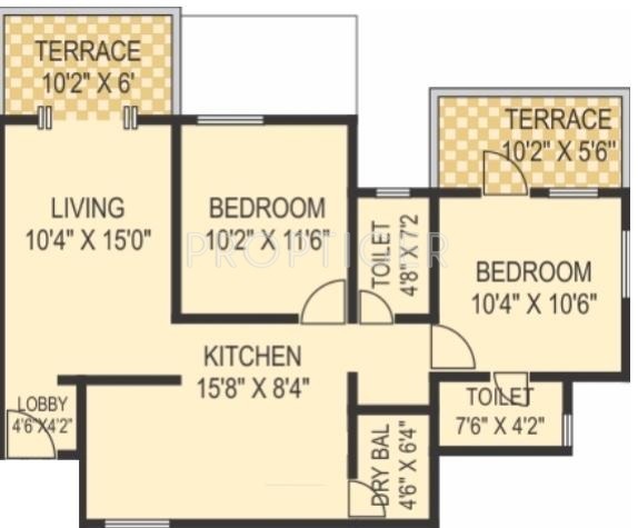Gauree Star Woods (2BHK+2T (920 sq ft) 920 sq ft) Gauree Star Woods (2BHK+2T (920 sq ft) 920 sq ft)