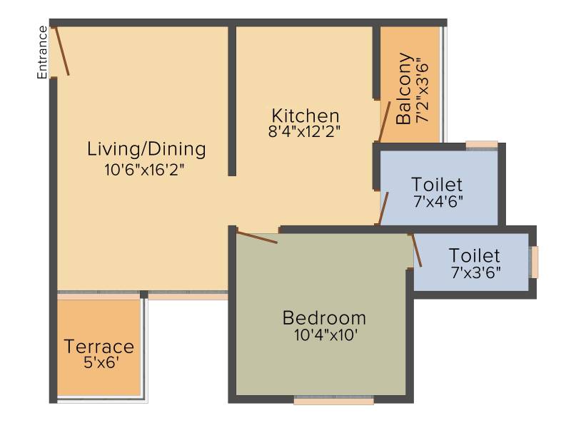 Prapti Estella (1BHK+1T (690 sq ft) 690 sq ft)