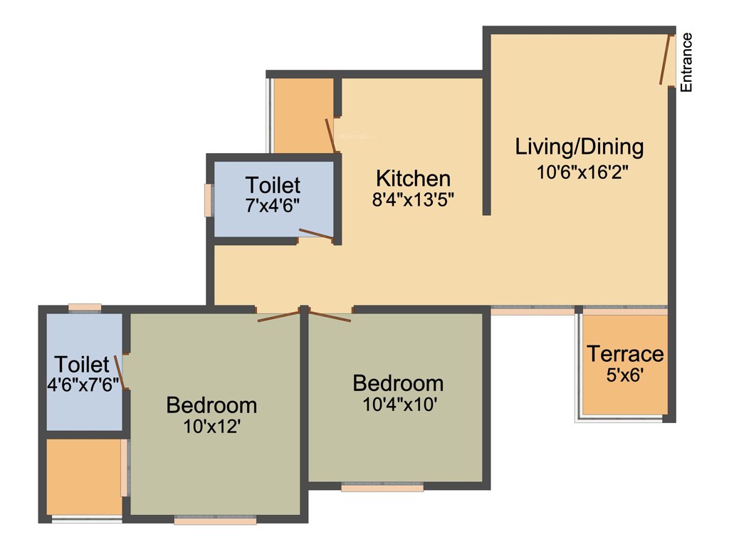 Prapti Estella (2BHK+2T (917 sq ft) 917 sq ft)