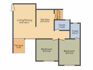 Prapti Estella (2BHK+2T (919 sq ft) 919 sq ft)