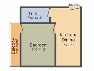 Siddhi Vinayak Vinayak Apartment 3 (1BHK+1T (474 sq ft) 474 sq ft)