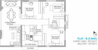 PS Panache (3BHK+3T (921 sq ft) 921 sq ft)