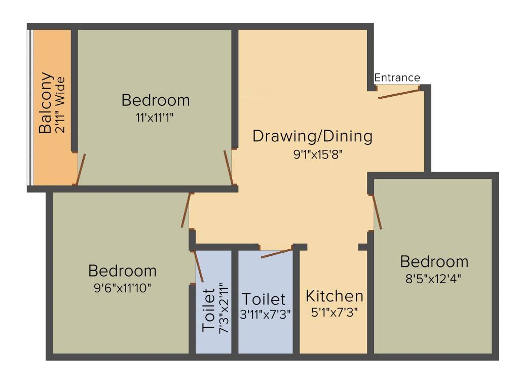Siddhi Vinayak Vinayak Apartment (2BHK+2T (828 sq ft) 828 sq ft)