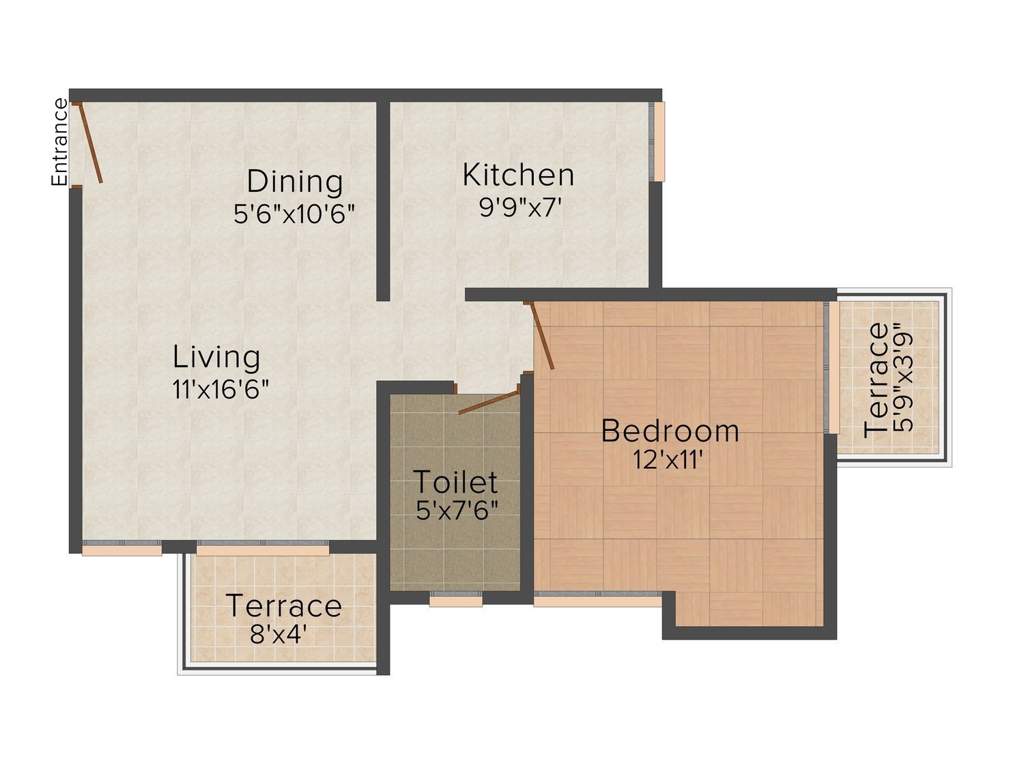 VTP Urban Soul (1BHK+1T (654 sq ft) 654 sq ft)