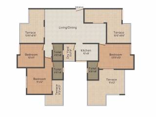 VTP Urban Soul (3BHK+3T (1101 sq ft) 1101 sq ft)