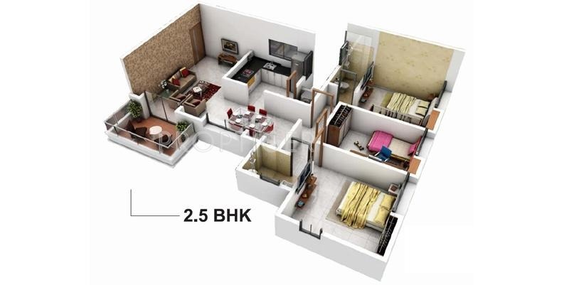 New Front Sai Deep (3BHK+3T (1,250 sq ft) 1250 sq ft)