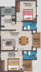 Vaishnavi Serene (2BHK+2T (940 sq ft) 940 sq ft) Vaishnavi Serene (2BHK+2T (940 sq ft) 940 sq ft)