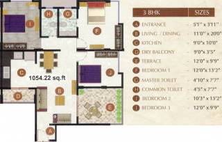 AAB Archway (3BHK+3T (1,054.00 sq ft) 1054 sq ft) AAB Archway (3BHK+3T (1,054.00 sq ft) 1054 sq ft)
