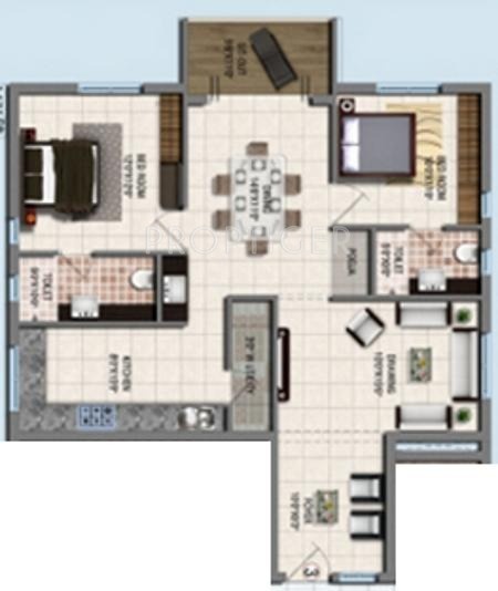 Aditya Silicon Heights (2BHK+2T (1,325 sq ft) 1325 sq ft)