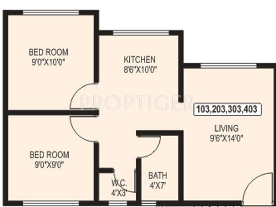 Siddhivinayak Viision Woods (2BHK+1T (717 sq ft) 717 sq ft)