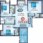 Jamals Jamals Grandeur (3BHK+3T (1,275 sq ft) 1275 sq ft)