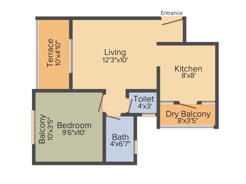 Zenith Utsav Residency Phase II (1BHK+1T (439.28 sq ft) 439.28 sq ft)