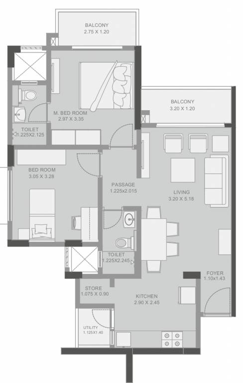 Godrej Eden G And H (2BHK+2T (614.19 sq ft) 614.19 sq ft) Godrej Eden G And H (2BHK+2T (614.19 sq ft) 614.19 sq ft)