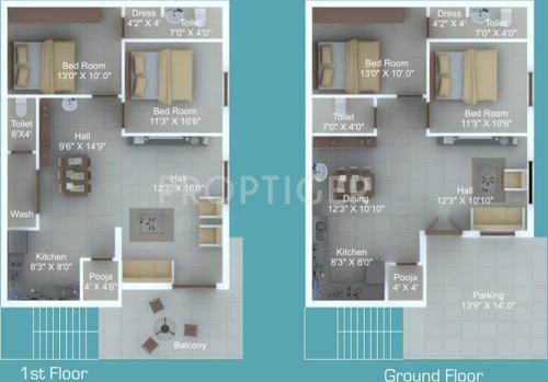 Sampada Sampada Homes (4BHK+4T (2,250 sq ft)   Pooja Room 2250 sq ft)