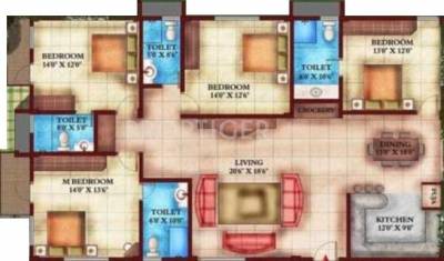 Floor Plan (4BHK+4T + Pooja Room) Shanders Villa Grande Floor Plan (4BHK+4T + Pooja Room)