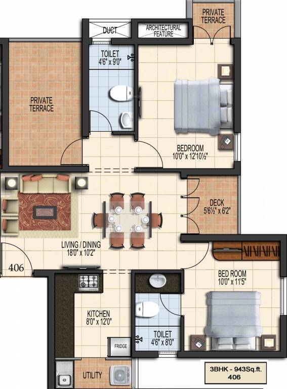 Green Aalam (2BHK+2T (943 sq ft) 943 sq ft) Green Aalam (2BHK+2T (943 sq ft) 943 sq ft)