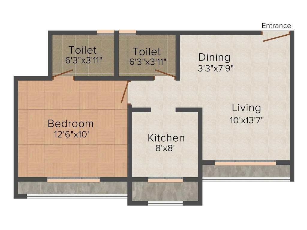 Parikh Peninsula Park (1BHK+2T (655 sq ft) 655 sq ft)