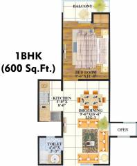Unione Unione Residency (1BHK+1T (600 sq ft) 600 sq ft)