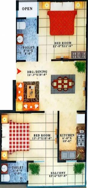 USB Vihaan Group Housing (2BHK+2T (910 sq ft) 910 sq ft)