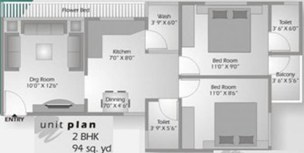 Svasaar Pravesh 1 (2BHK+2T (846 sq ft) 846 sq ft)