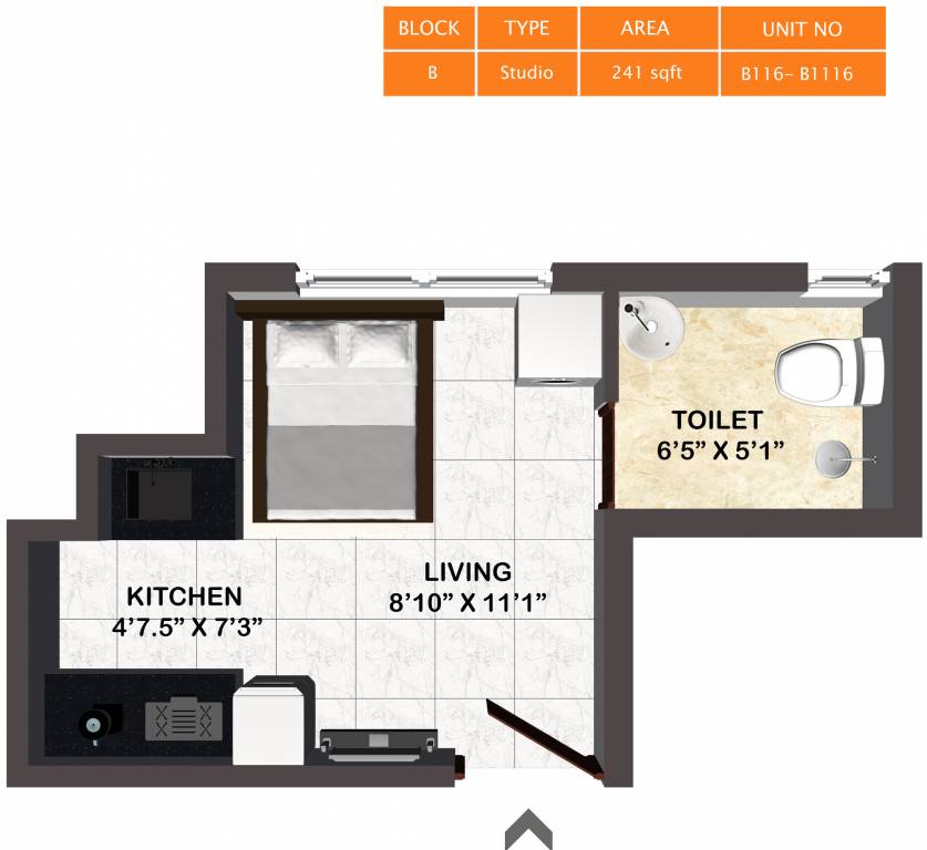 Vijay Raja Exurb (1BHK+1T (241 sq ft) 241 sq ft)