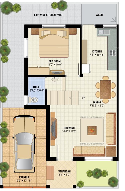  alok city Floor Plan Ground Floor Plan