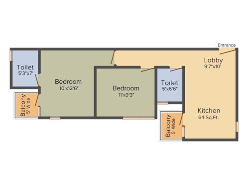 Signature Solera (2BHK+2T (489 sq ft) 489 sq ft)