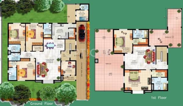 Sahara Samatva Bunglow Floor Plan (5BHK+5T)