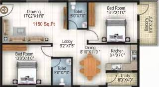 Jeevan Grandeur (2BHK+2T (1,150 sq ft) 1150 sq ft) Jeevan Grandeur (2BHK+2T (1,150 sq ft) 1150 sq ft)