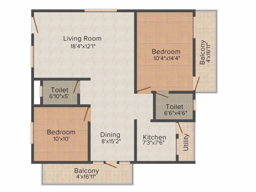 SLV Enclave (2BHK+2T (1,190 sq ft) 1190 sq ft)