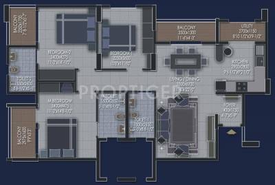 Sobha Garrison (3BHK+3T (1,500 sq ft) 1500 sq ft)