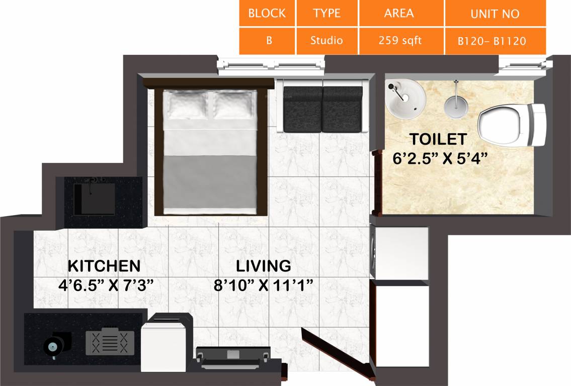 Vijay Raja Exurb (1BHK+1T (259 sq ft) 259 sq ft)