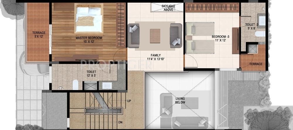 Mantri Courtyard (3BHK+3T (2,100 sq ft) + Pooja Room 2100 sq ft)