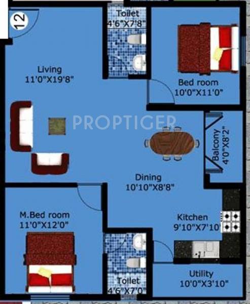 DS Sparkles Shree (2BHK+2T (1,170 sq ft) 1170 sq ft)